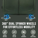 IZOD Mateo Travel 3 Piece Luggage Set - Durable ABS Hard Shell with 360° Wheels and Combo Lock