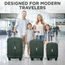 IZOD Mateo Travel 3 Piece Luggage Set - Durable ABS Hard Shell with 360° Wheels and Combo Lock