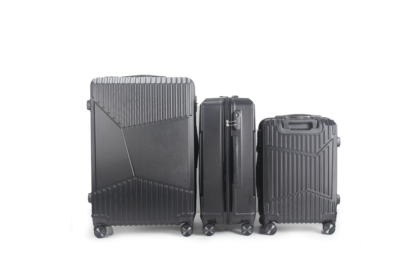 Melinda ABS Hard shell Lightweight 360 Dual Spinning Wheels Combo Lock 28" 24", 20" 3 Piece Luggage Set
