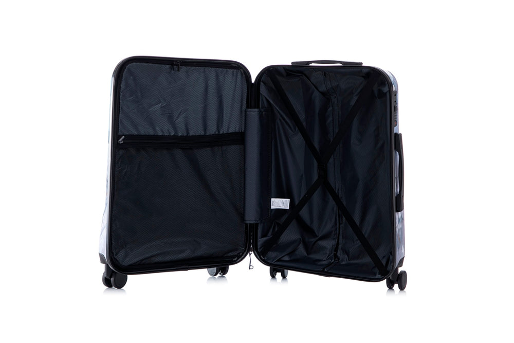 Multi-color Design ABS Hard Shell Lightweight with 360° Dual Spinning Wheels & Combo Lock – Includes 28", 24", 20" 3-Piece Luggage Set - Meteor