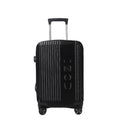 IZOD Zane Large 28" Expandable ABS Hardside Lightweight 360 Dual Spinning Wheels Combo Lock Large 28" Luggage - Black