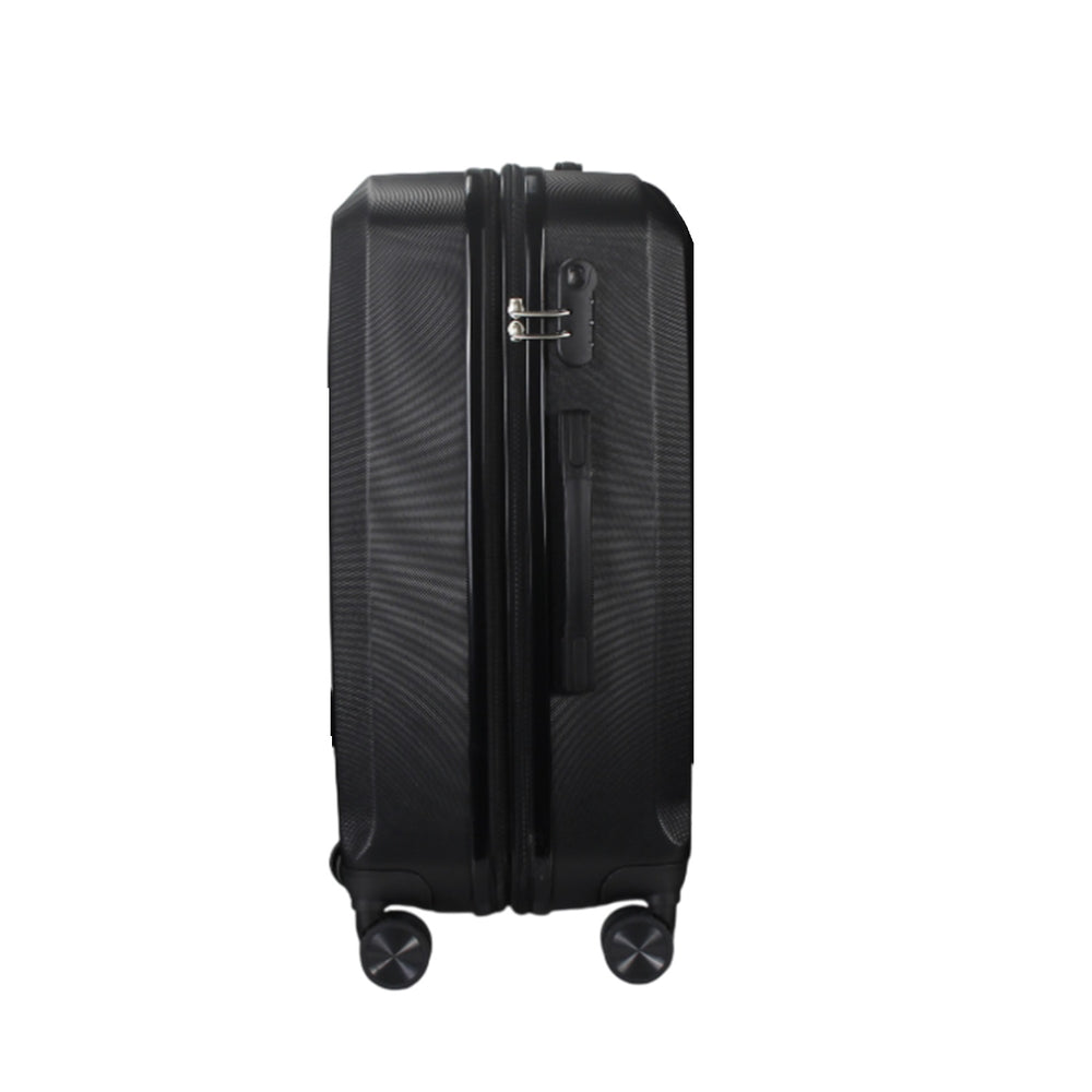 IZOD Zane Large 28" Expandable ABS Hardside Lightweight 360 Dual Spinning Wheels Combo Lock Large 28" Luggage - Black