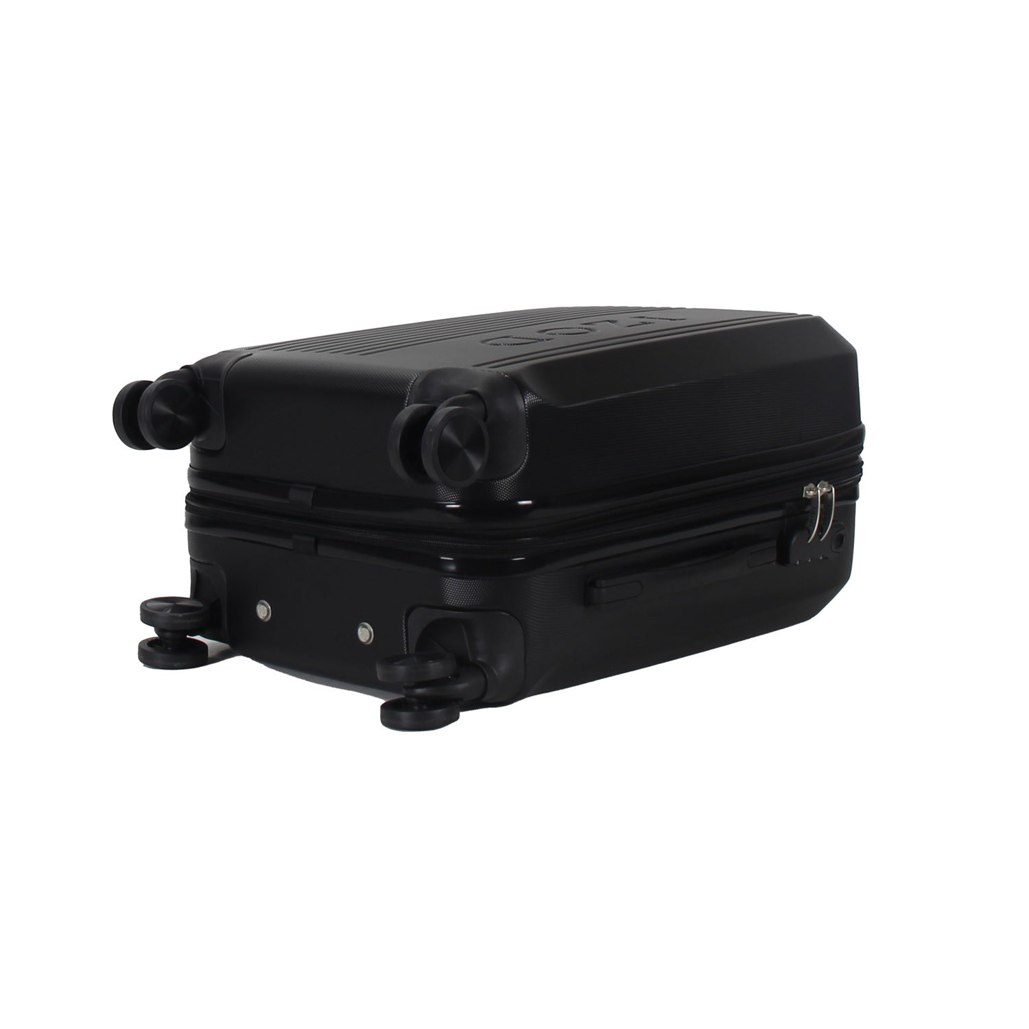 IZOD Zane Large 28" Expandable ABS Hardside Lightweight 360 Dual Spinning Wheels Combo Lock Large 28" Luggage - Black