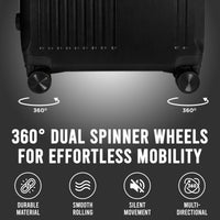 IZOD Zane Expandable ABS Hard shell Lightweight 360 Dual Spinning Wheels Combo Lock 28", 24", 20" 3 Piece Luggage Set
