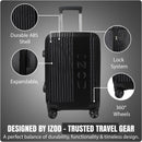 IZOD Zane Expandable ABS Hard shell Lightweight 360 Dual Spinning Wheels Combo Lock 28", 24", 20" 3 Piece Luggage Set