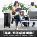IZOD Zane Large 28" Expandable ABS Hardside Lightweight 360 Dual Spinning Wheels Combo Lock Large 28" Luggage - Black