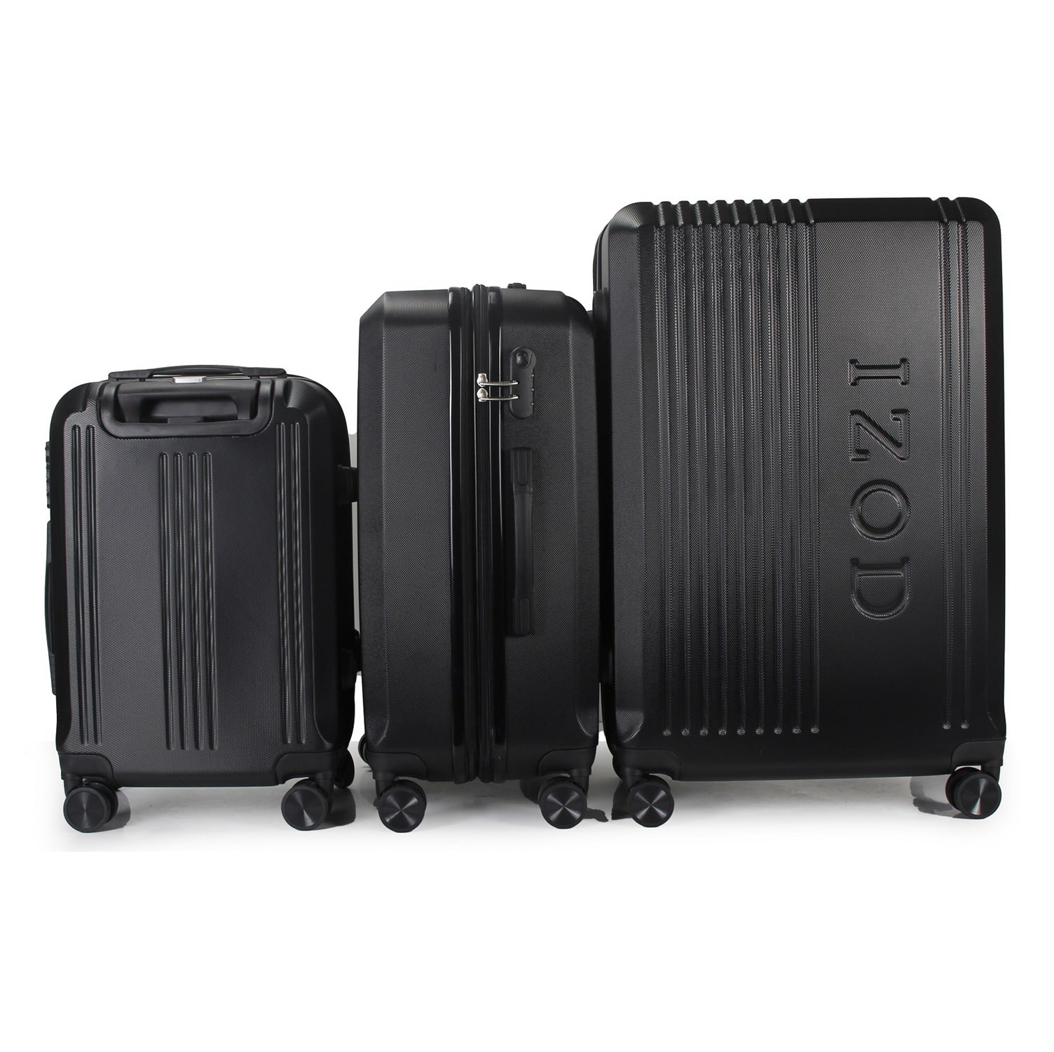 IZOD Zane Expandable ABS Hard shell Lightweight 360 Dual Spinning Wheels Combo Lock 28", 24", 20" 3 Piece Luggage Set