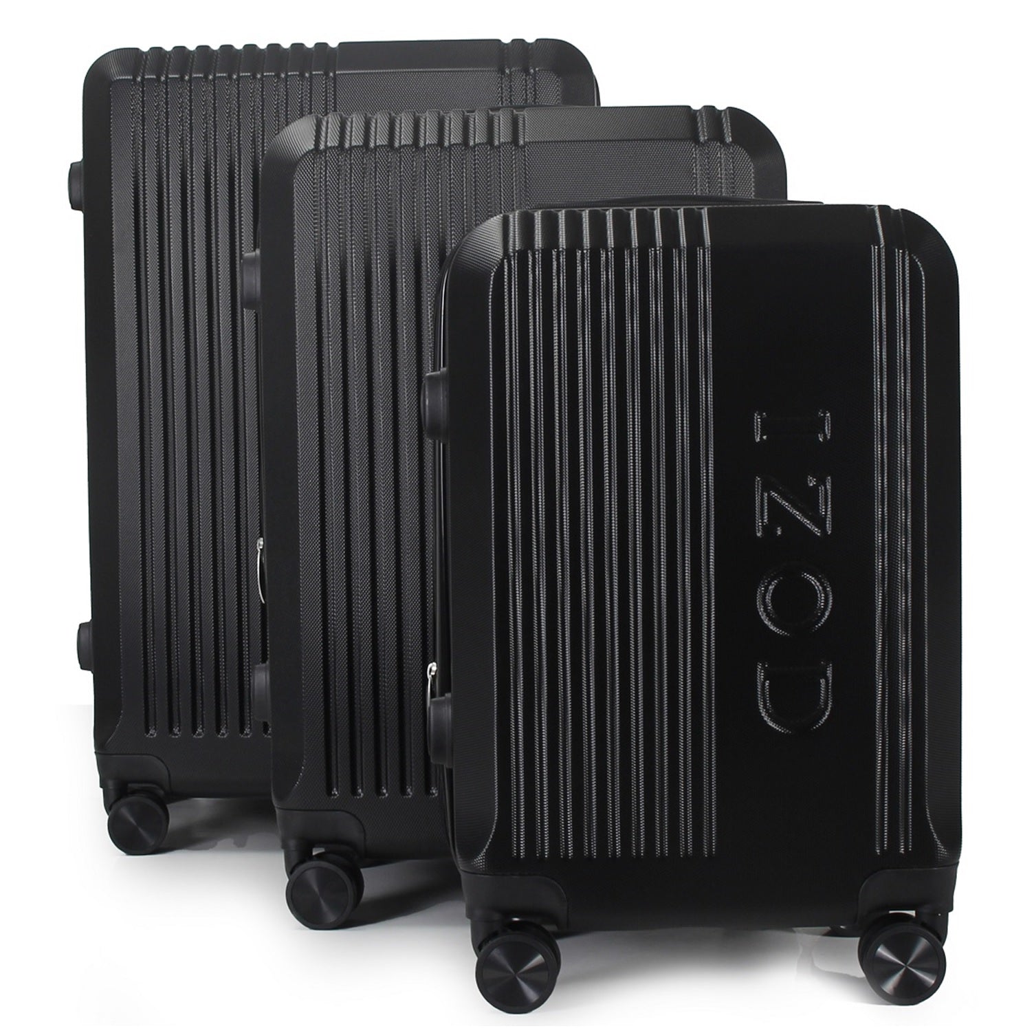 IZOD Zane Expandable ABS Hard shell Lightweight 360 Dual Spinning Wheels Combo Lock 28", 24", 20" 3 Piece Luggage Set