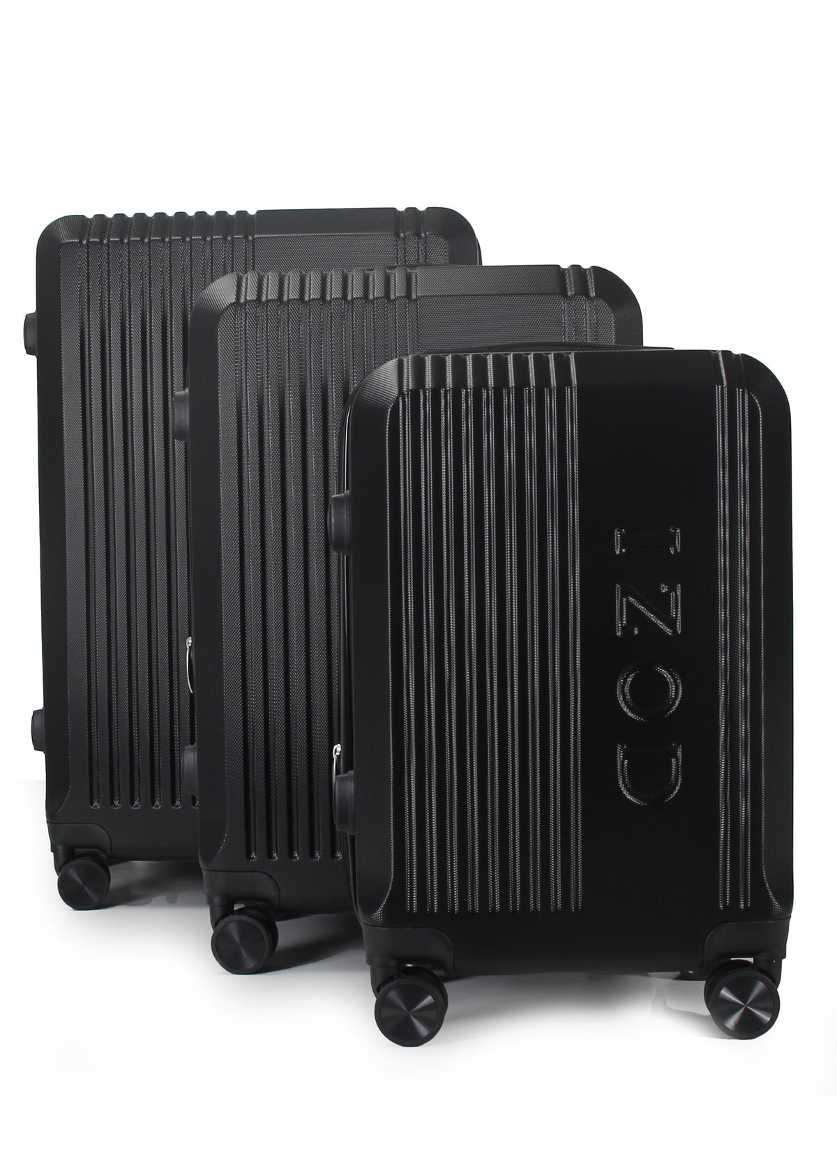IZOD Zane Expandable ABS Hard shell Lightweight 360 Dual Spinning Wheels Combo Lock 28", 24", 20" 3 Piece Luggage Set
