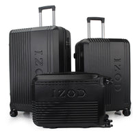 IZOD Zane Expandable ABS Hard shell Lightweight 360 Dual Spinning Wheels Combo Lock 28", 24", 20" 3 Piece Luggage Set