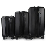 IZOD Zane Expandable ABS Hard shell Lightweight 360 Dual Spinning Wheels Combo Lock 28", 24", 20" 3 Piece Luggage Set