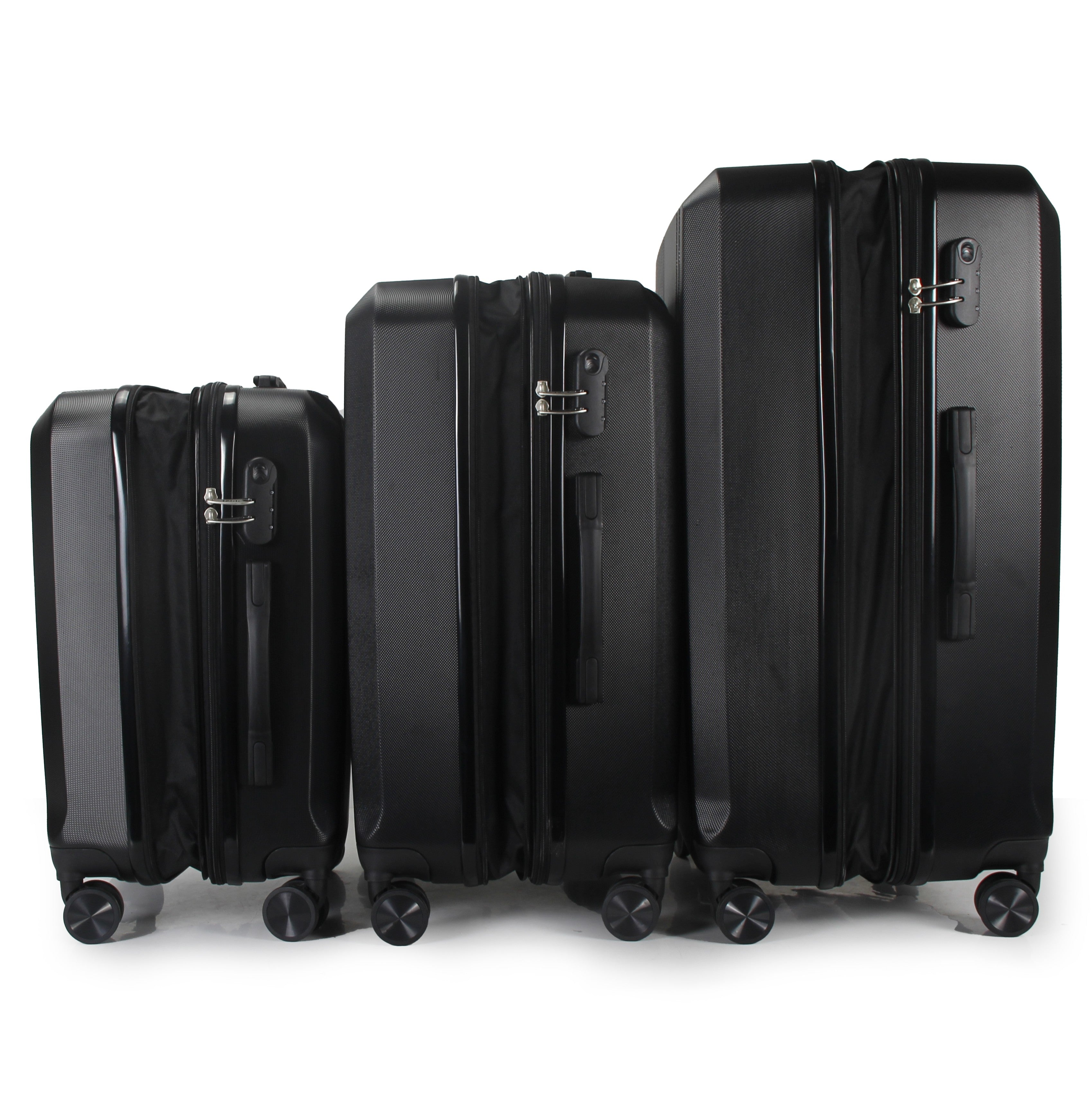 IZOD Zane Expandable ABS Hard shell Lightweight 360 Dual Spinning Wheels Combo Lock 28", 24", 20" 3 Piece Luggage Set