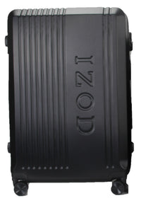 IZOD Zane Large 28" Expandable ABS Hardside Lightweight 360 Dual Spinning Wheels Combo Lock Large 28" Luggage - Black