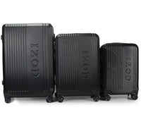 IZOD Zane Expandable ABS Hard shell Lightweight 360 Dual Spinning Wheels Combo Lock 28", 24", 20" 3 Piece Luggage Set