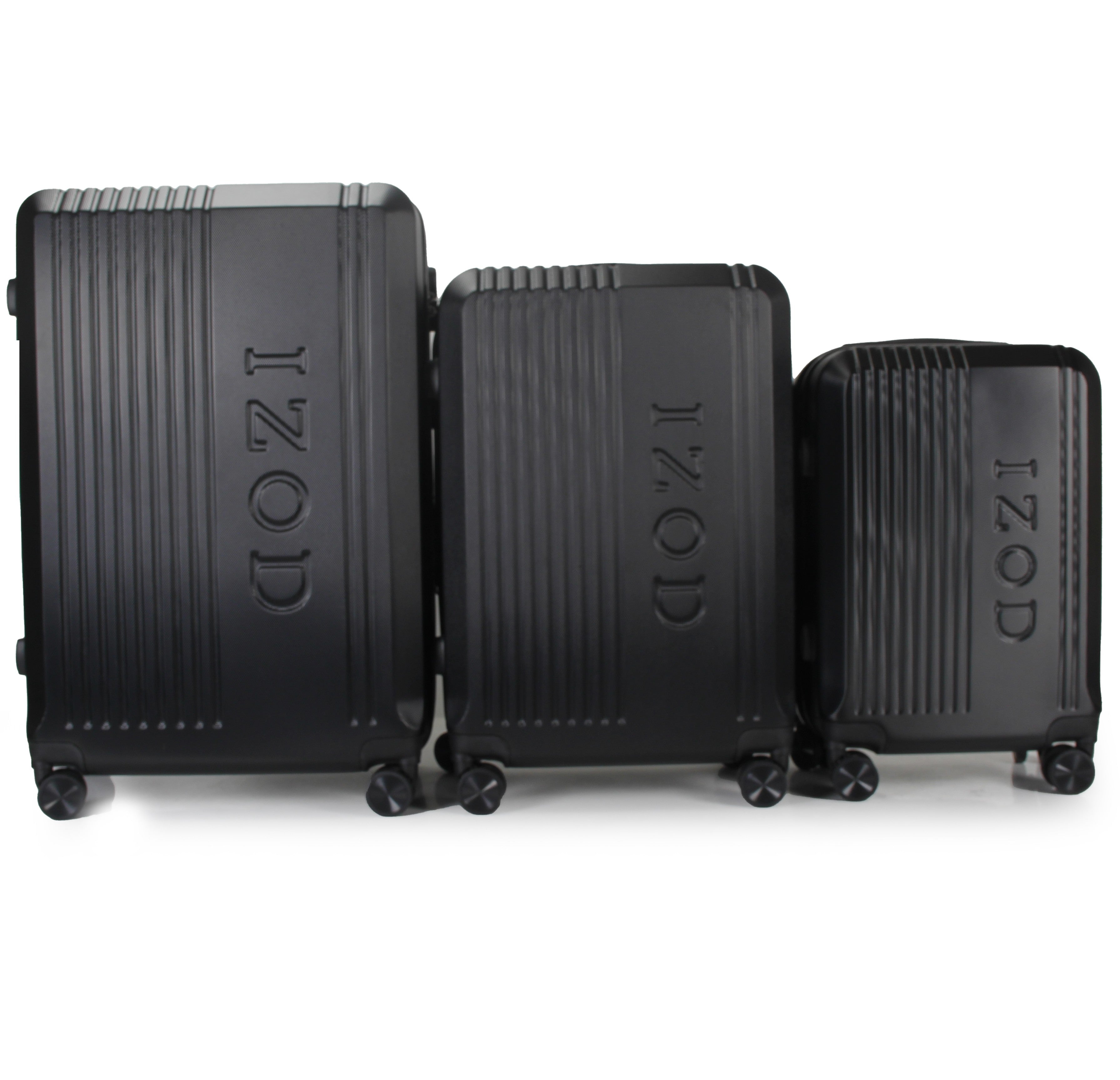 IZOD Zane Expandable ABS Hard shell Lightweight 360 Dual Spinning Wheels Combo Lock 28", 24", 20" 3 Piece Luggage Set