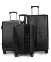 IZOD Zane Expandable ABS Hard shell Lightweight 360 Dual Spinning Wheels Combo Lock 28", 24", 20" 3 Piece Luggage Set