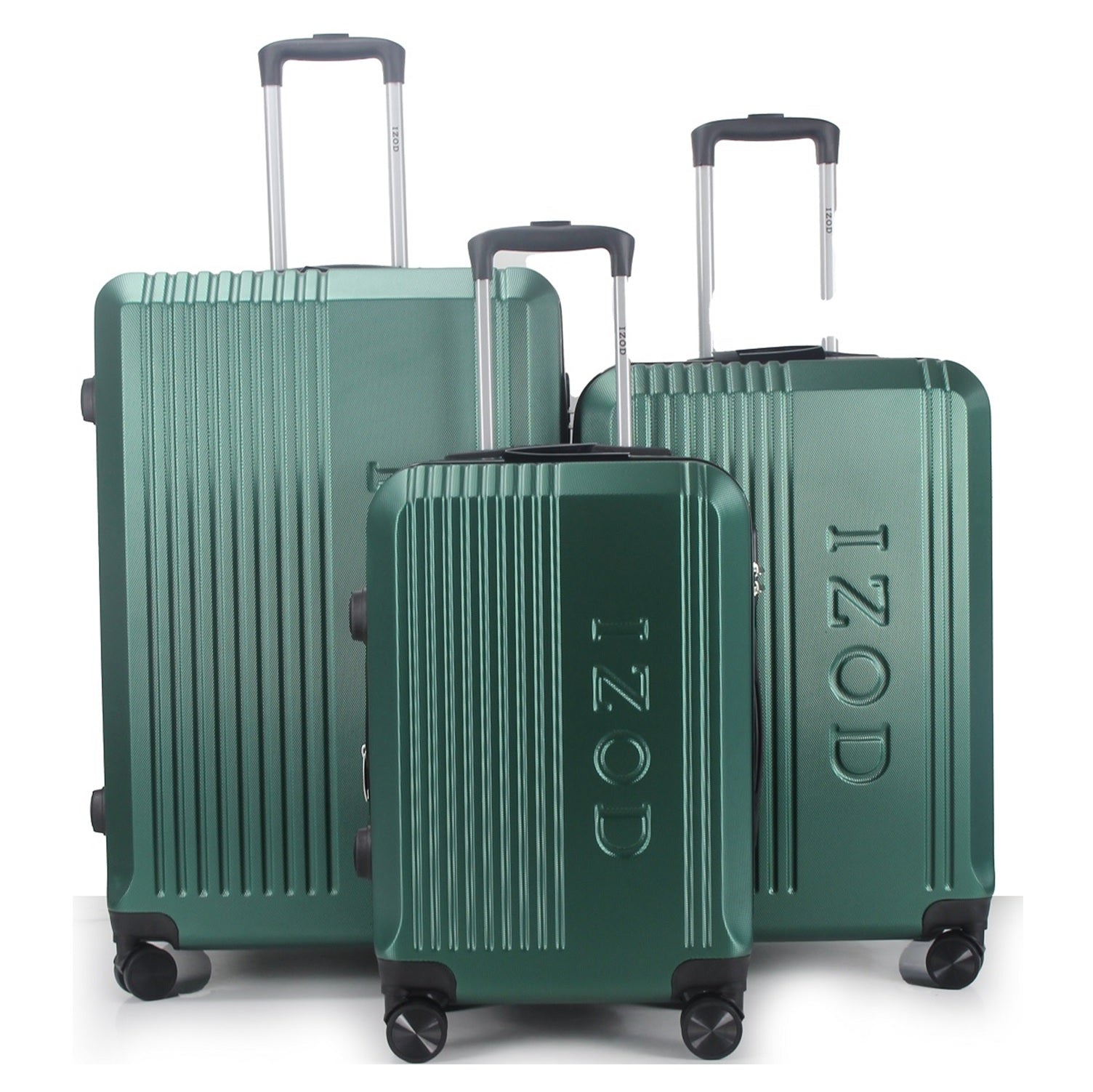 IZOD Zane Expandable ABS Hard shell Lightweight 360 Dual Spinning Wheels Combo Lock 28", 24", 20" 3 Piece Luggage Set