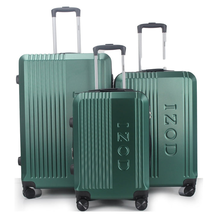 IZOD Zane Expandable ABS Hard shell Lightweight 360 Dual Spinning Wheels Combo Lock 28", 24", 20" 3 Piece Luggage Set