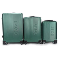 IZOD Zane Expandable ABS Hard shell Lightweight 360 Dual Spinning Wheels Combo Lock 28", 24", 20" 3 Piece Luggage Set