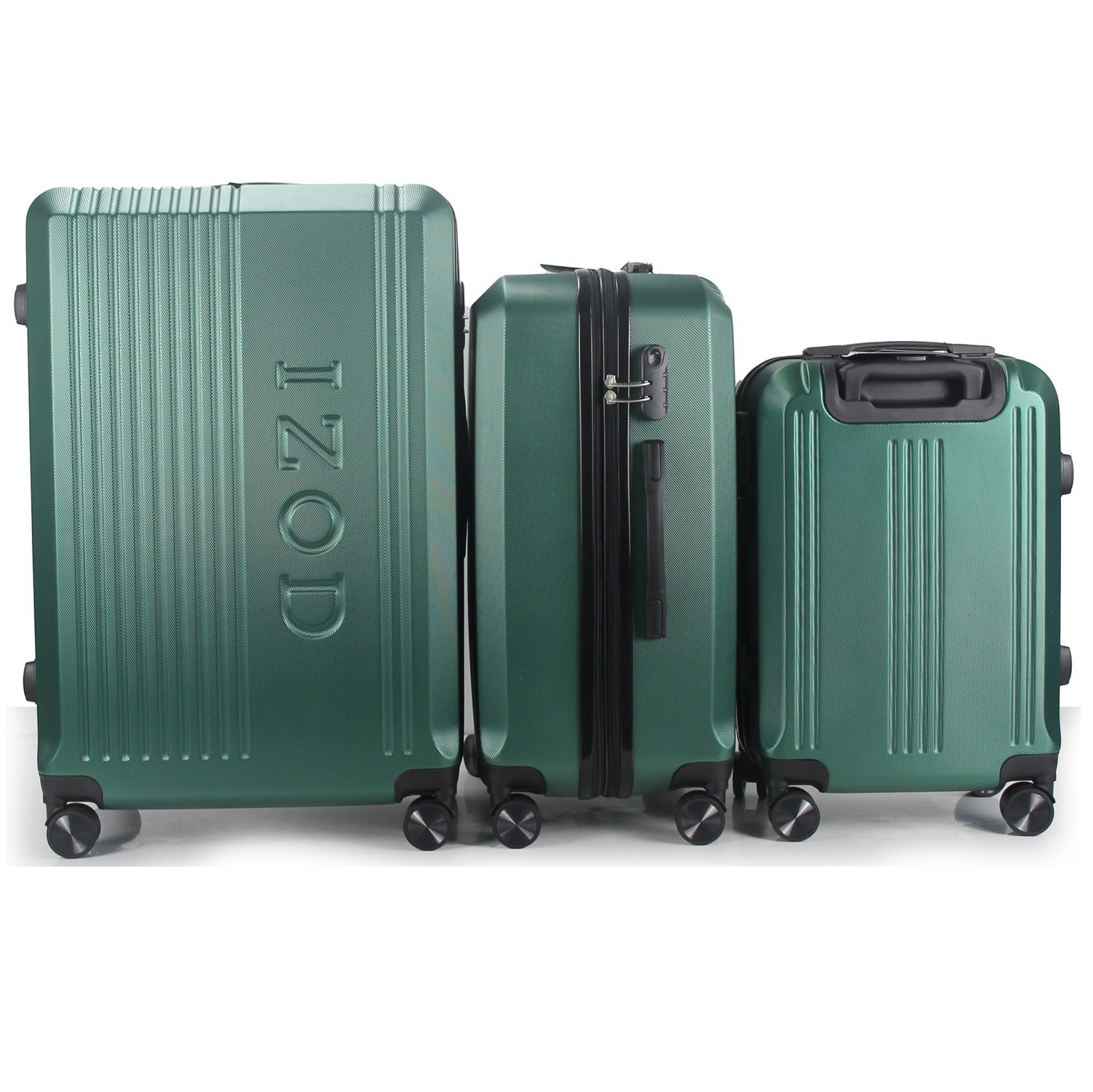 IZOD Zane Expandable ABS Hard shell Lightweight 360 Dual Spinning Wheels Combo Lock 28", 24", 20" 3 Piece Luggage Set
