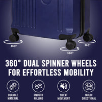 Zane 20 Inch Carry-On Expandable Spinner with Combo Lock