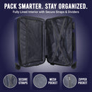 Zane 20 Inch Carry-On Expandable Spinner with Combo Lock