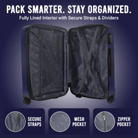 Zane 20 Inch Carry-On Expandable Spinner with Combo Lock