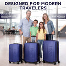 IZOD Zane Expandable ABS Hard shell Lightweight 360 Dual Spinning Wheels Combo Lock 28", 24", 20" 3 Piece Luggage Set