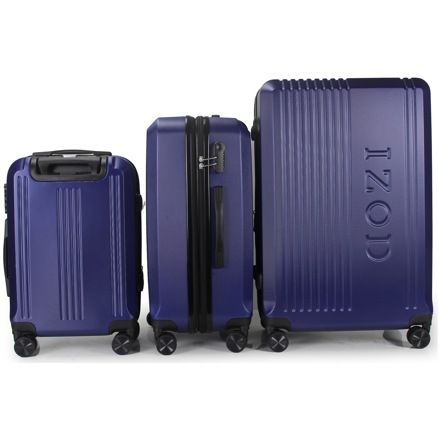 IZOD Zane Expandable ABS Hard shell Lightweight 360 Dual Spinning Wheels Combo Lock 28", 24", 20" 3 Piece Luggage Set