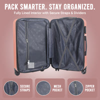 Zane 20 Inch Carry-On Expandable Spinner with Combo Lock