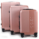 IZOD Zane Expandable ABS Hard shell Lightweight 360 Dual Spinning Wheels Combo Lock 28", 24", 20" 3 Piece Luggage Set