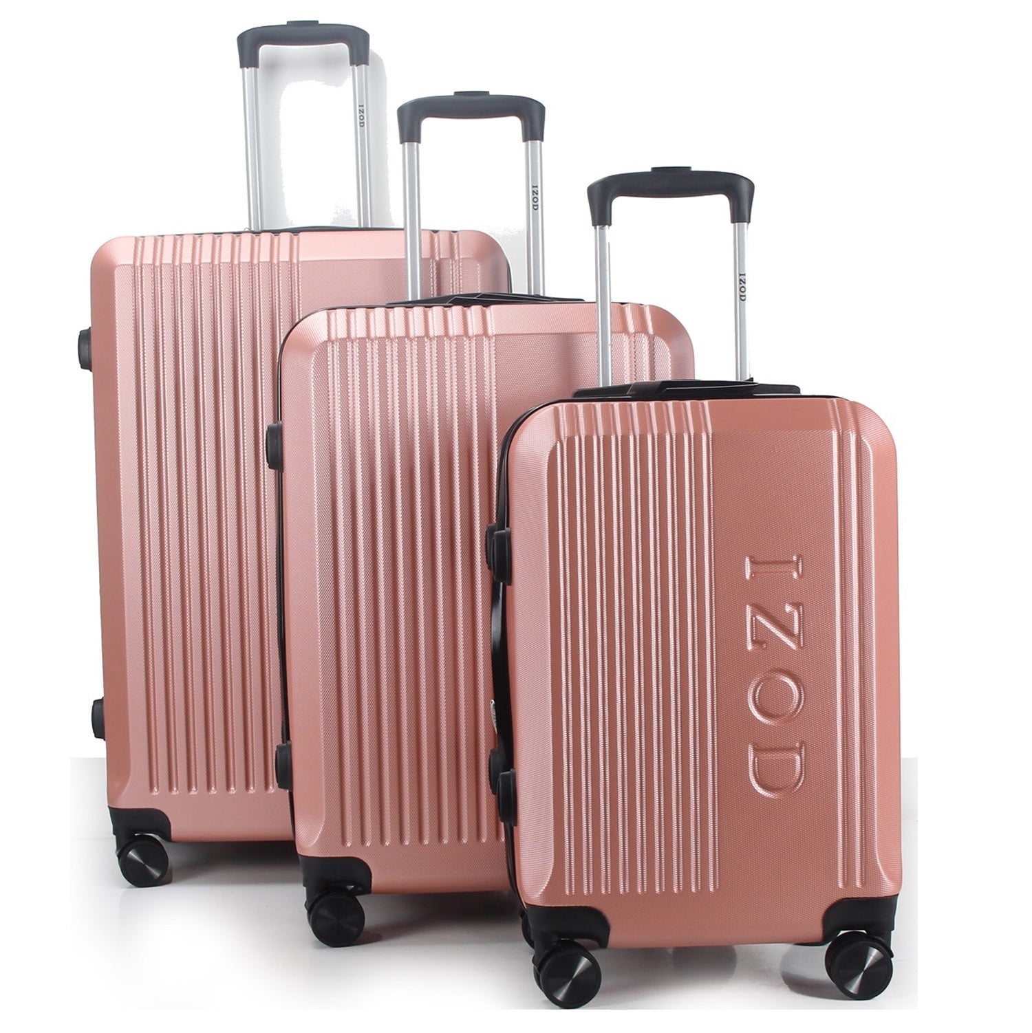 IZOD Zane Expandable ABS Hard shell Lightweight 360 Dual Spinning Wheels Combo Lock 28", 24", 20" 3 Piece Luggage Set