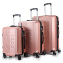 IZOD Zane Expandable ABS Hard shell Lightweight 360 Dual Spinning Wheels Combo Lock 28", 24", 20" 3 Piece Luggage Set