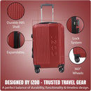 IZOD Zane Expandable ABS Hard shell Lightweight 360 Dual Spinning Wheels Combo Lock 28", 24", 20" 3 Piece Luggage Set