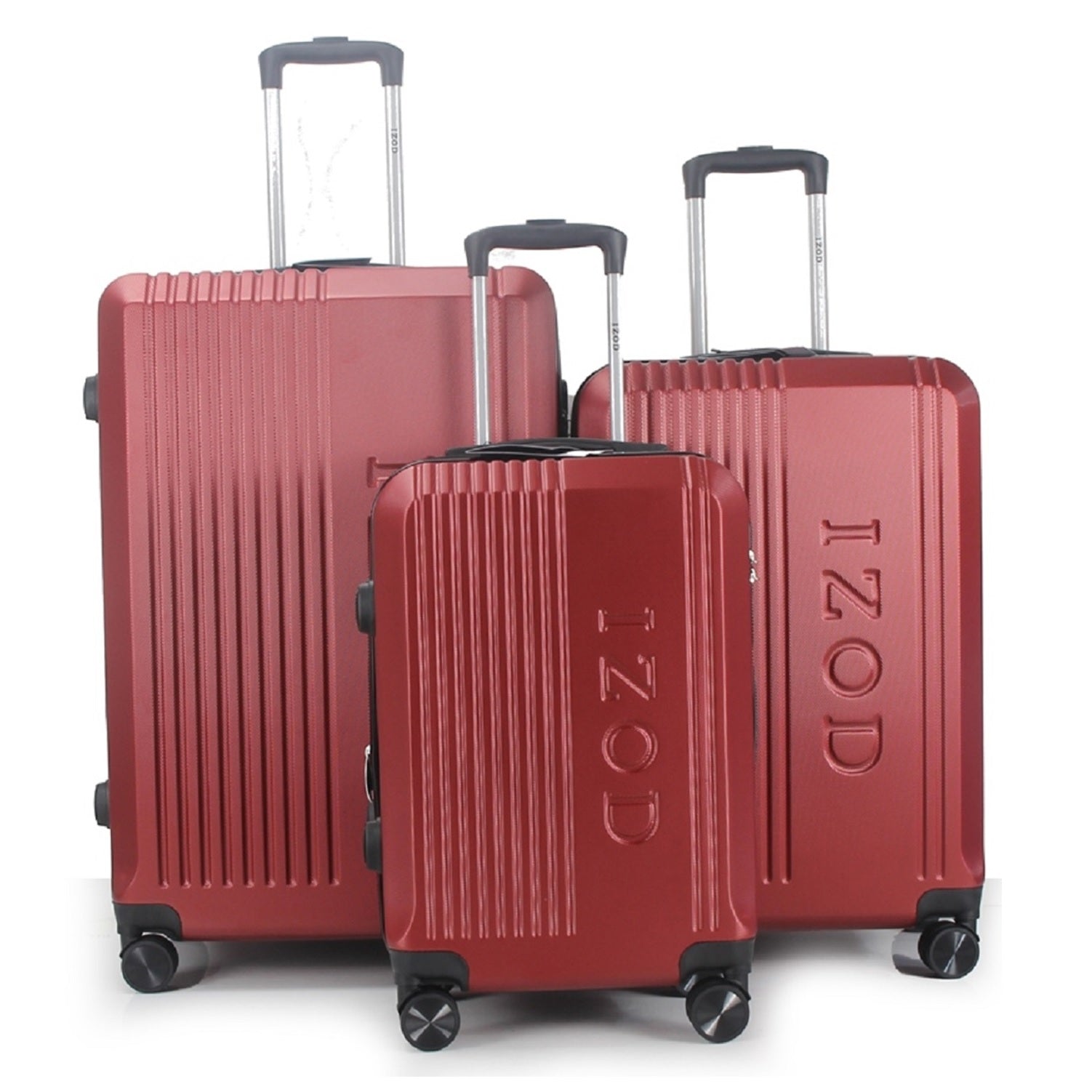 IZOD Zane Expandable ABS Hard shell Lightweight 360 Dual Spinning Wheels Combo Lock 28", 24", 20" 3 Piece Luggage Set