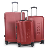 IZOD Zane Expandable ABS Hard shell Lightweight 360 Dual Spinning Wheels Combo Lock 28", 24", 20" 3 Piece Luggage Set