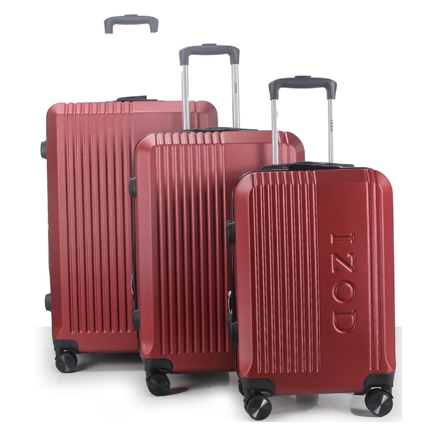 IZOD Zane Expandable ABS Hard shell Lightweight 360 Dual Spinning Wheels Combo Lock 28", 24", 20" 3 Piece Luggage Set