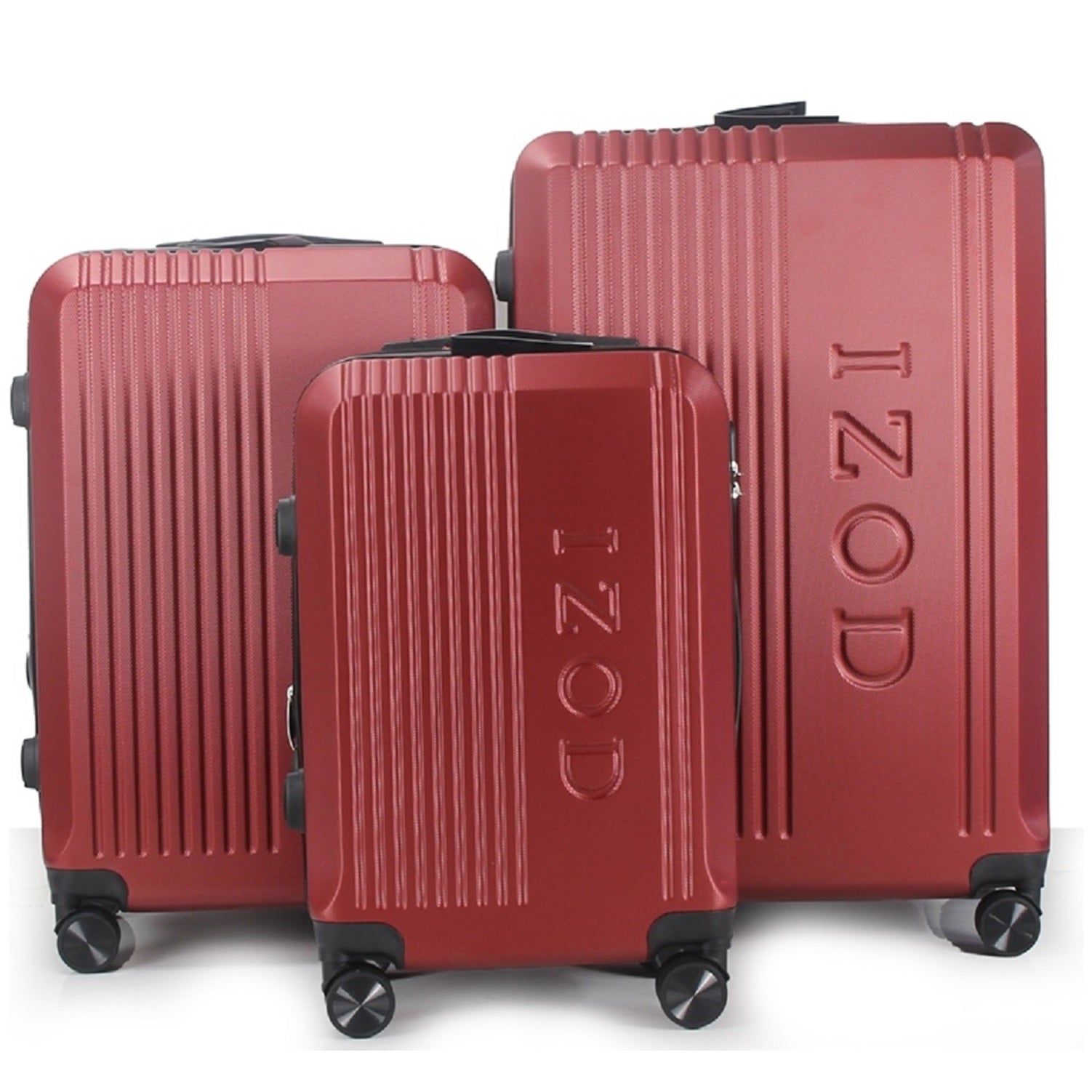 IZOD Zane Expandable ABS Hard shell Lightweight 360 Dual Spinning Wheels Combo Lock 28", 24", 20" 3 Piece Luggage Set