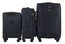 IZOD Noah Soft Shell Lightweight Expandable 360 Dual Spinning Wheels Combo Lock 28", 24", 20" 3 Piece Luggage Set