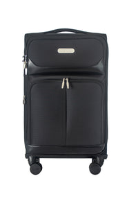 IZOD Ocean Soft Shell Lightweight Expandable 360 Dual Spinning Wheels Combo Lock 28", 24", 20" 3 Piece Luggage Set