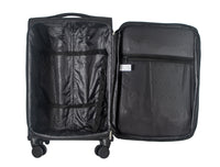 IZOD Ocean Soft Shell Lightweight Expandable 360 Dual Spinning Wheels Combo Lock 28", 24", 20" 3 Piece Luggage Set