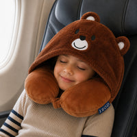 IZOD Mimi Kids Memory Foam Travel Pillow with Hoodie