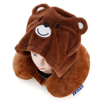 IZOD Mimi Kids Memory Foam Travel Pillow with Hoodie