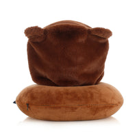 IZOD Mimi Kids Memory Foam Travel Pillow with Hoodie