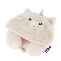 IZOD Mimi Kids Memory Foam Travel Pillow with Hoodie