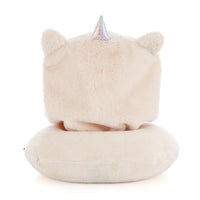 IZOD Mimi Kids Memory Foam Travel Pillow with Hoodie