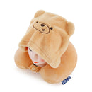 IZOD Mimi Kids Memory Foam Travel Pillow with Hoodie