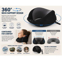 IZOD Moon Memory Foam Travel Neck Pillow