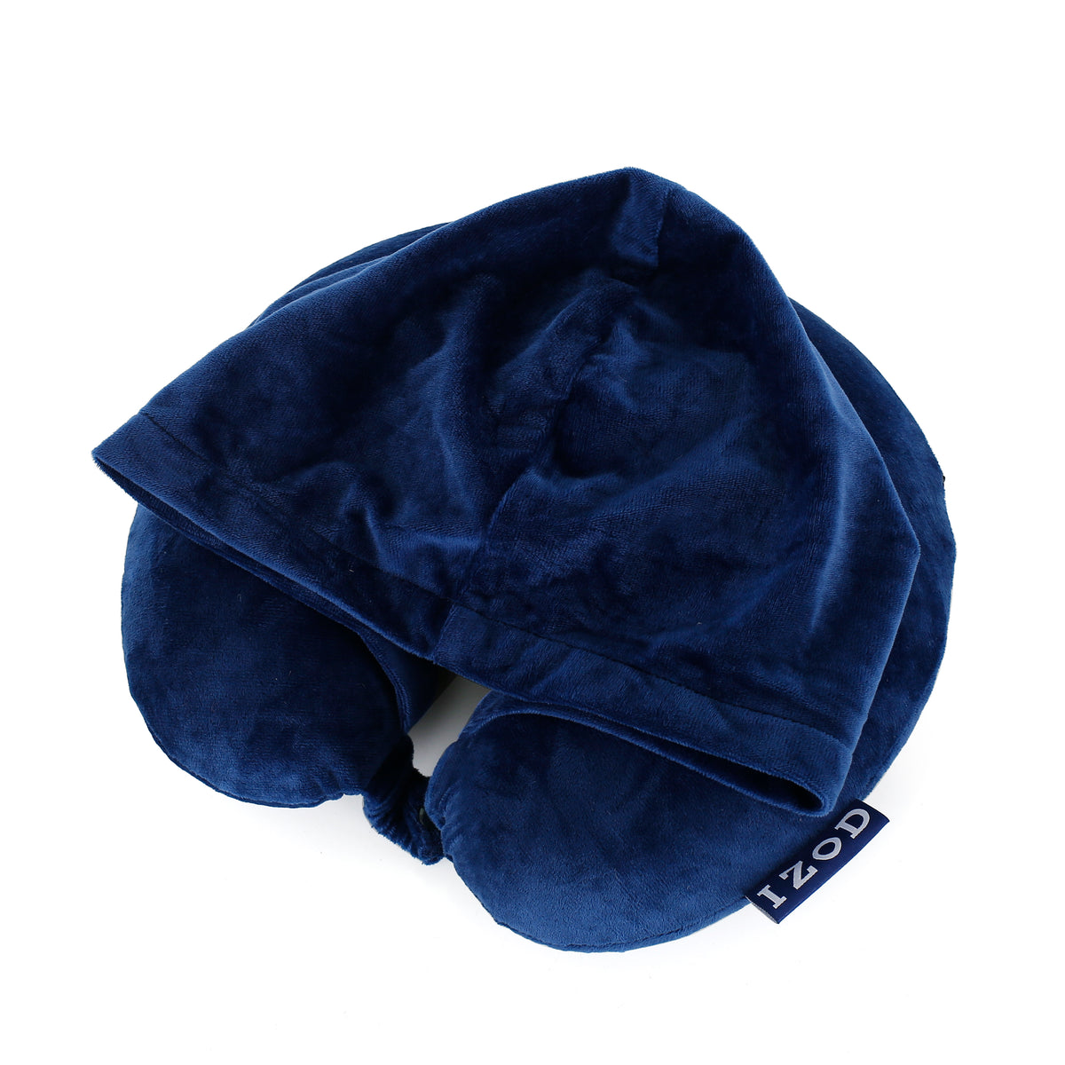 IZOD Twinkle Memory Foam Travel Neck Pillow with Hoodie