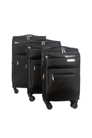 IZOD River Soft Shell Lightweight Expandable 360 Dual Spinning Wheels Combo Lock 28", 24", 20" 3 Piece Luggage Set
